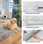 Top view of Golopet 18x18 pet heating mat with cat resting
