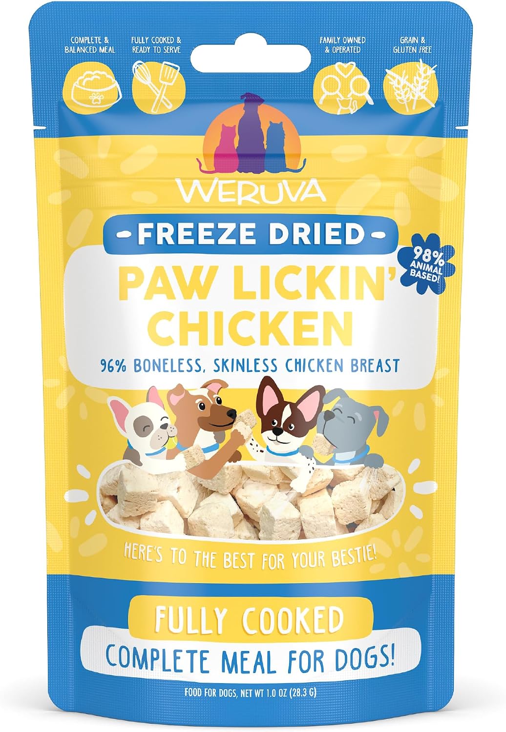 Weruva Dog Freeze Dried, Feeling Farmy with Chicken Breast, Egg & Pumpkin, 5.5oz Bag - Image 14