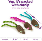 SmartyKat cat toy showing textured surface and ribbon detail