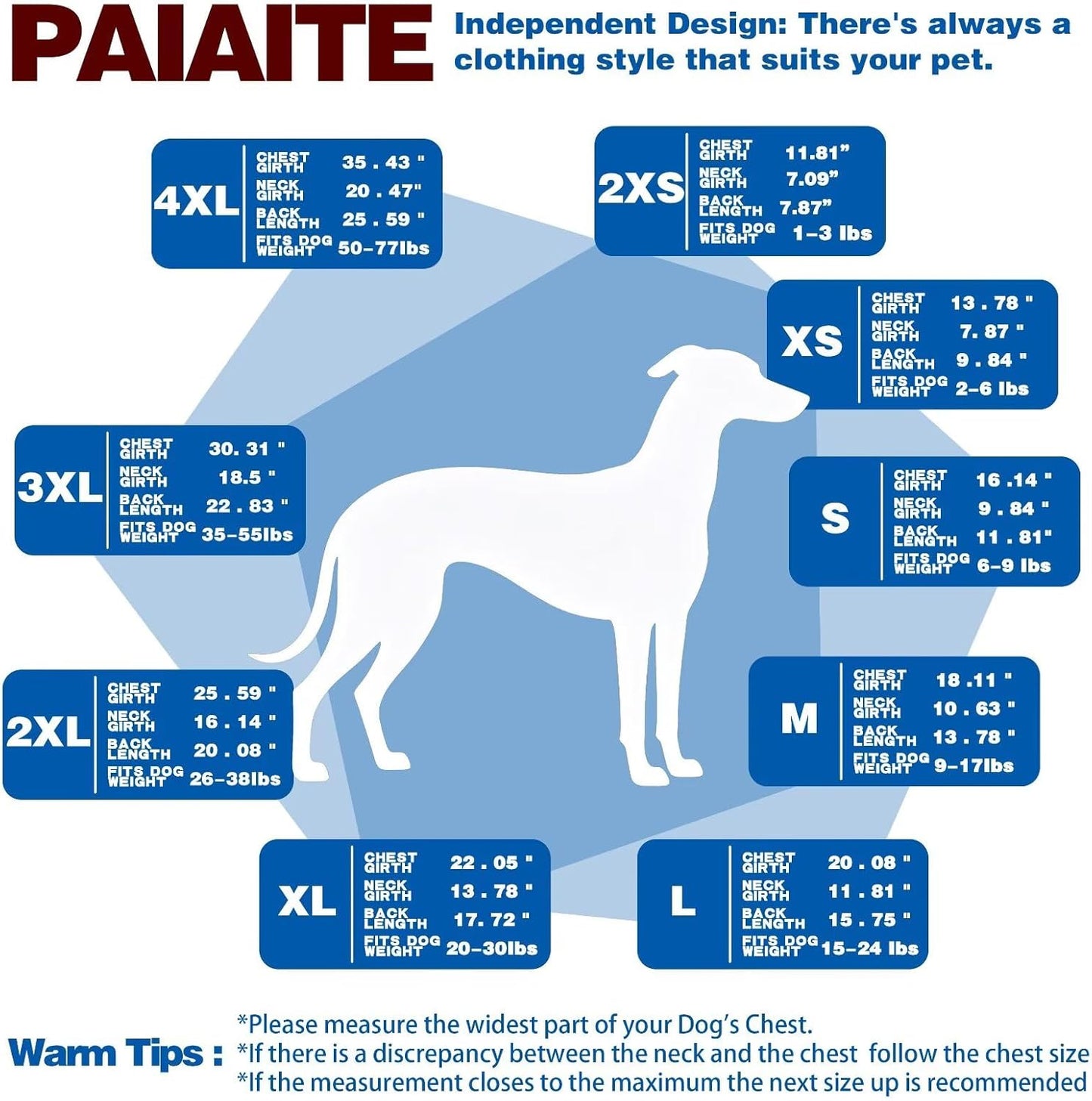 Six different colors of Paiaite striped pet tank tops