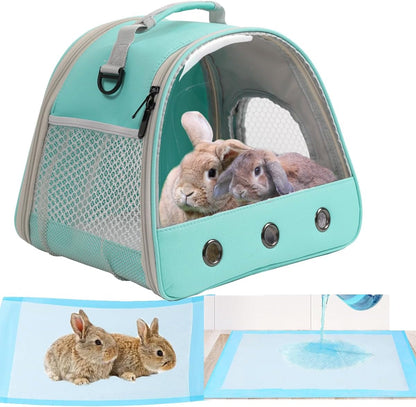 Small Animal Travel Carrier with Absorbent Pad Set, Pee Pad with Leak-Proof Quick-Dry Design for Guinea Pig,Portable Bearded Dragon Bag for Sugar Glider,Hedgehog,Rat,Bunny,Rat - Image 8