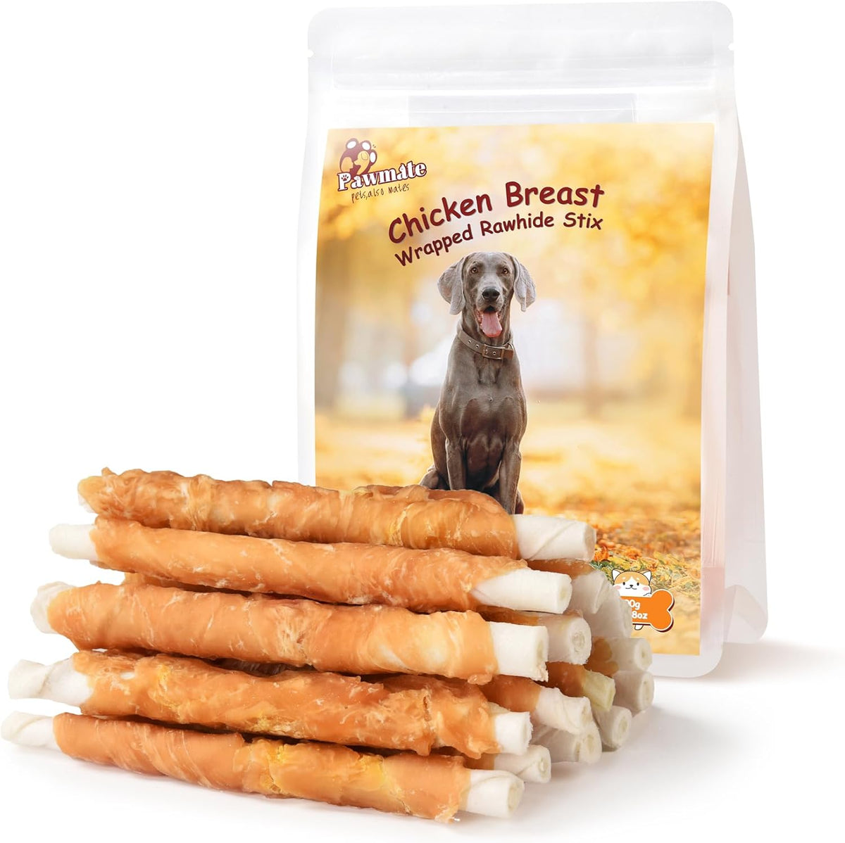 Pawmate Dog Treats Large Breed, Chicken Wrapped Rawhide Donut Rings, Rawhide Dog Chews Long Lasting, Grain Free Training Snacks with Taurine for Medium Large Dogs, 4 Counts - Image 12