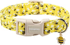 DOGWONG Flower Cotton Dog Collar, Spring Summer Cute Pink Dog Collar Durable Soft Fabric Pet Dog Collars Female Girl Necklace for Small Medium Large Dogs - Image 11
