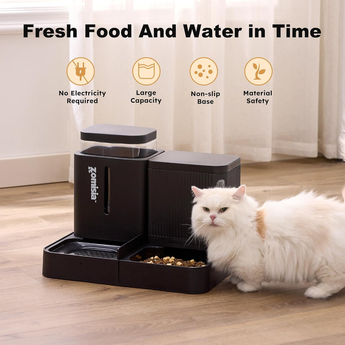 ZOMISIA non electric automatic water dispenser with filter plate