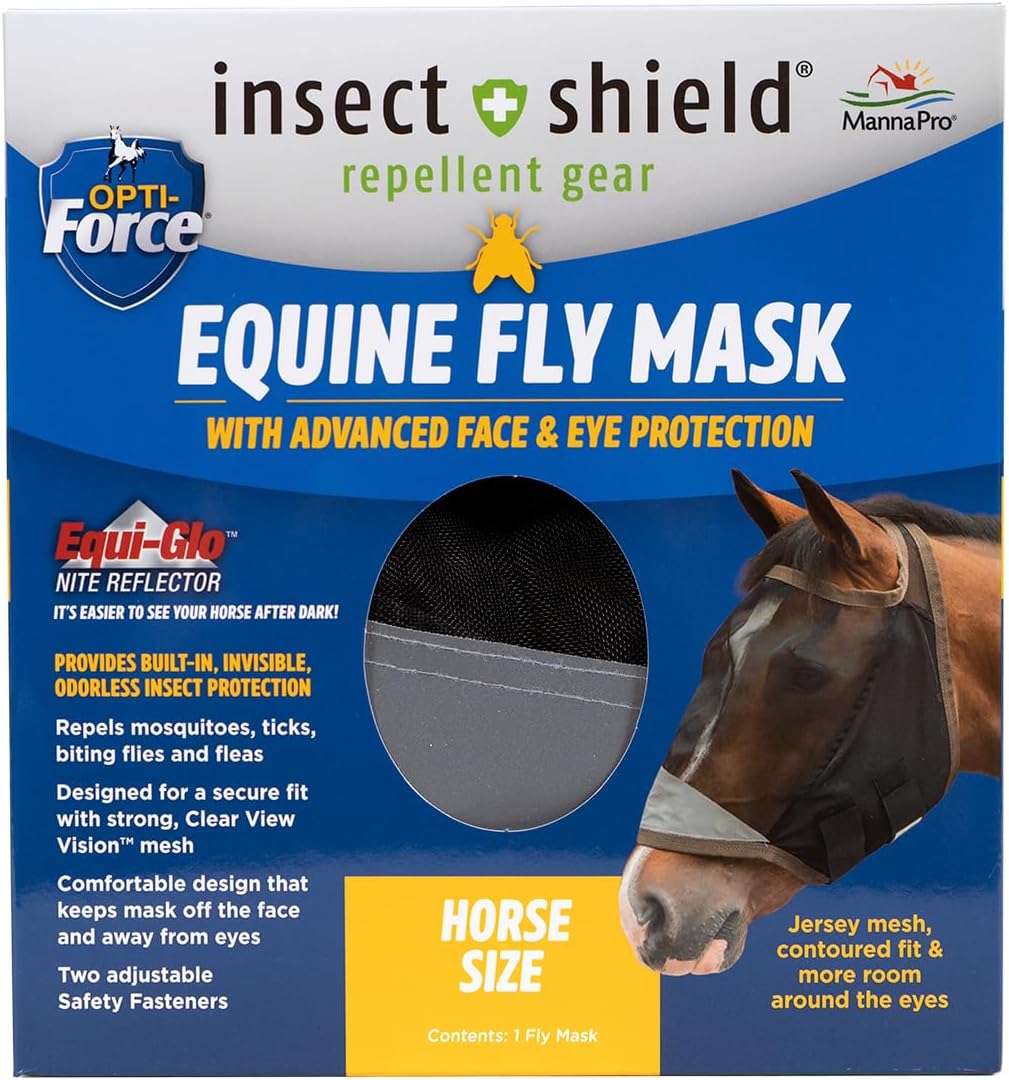 Manna Pro Opti-Force Horse Fly Mask front view