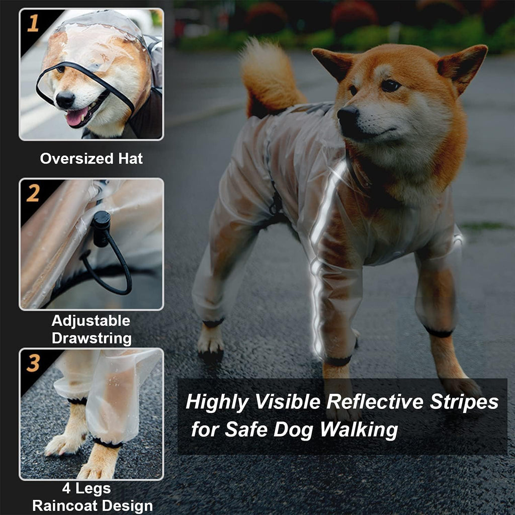 Olsa pet slicker poncho with adjustable drawstring waist design for custom fit.