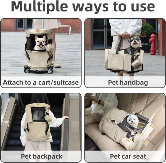 GentleBliss pet carrier bag converted into a handheld tote with stowed straps