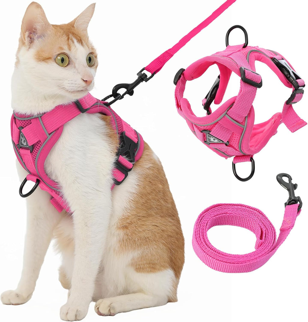 Cat Harness and Leash, Reflective Cat Harness Escape Proof for Walking, Adjustable Kitten Harness and Leash Set, 4 Buckles Easy Control Breathable Cat Vest Harness for All Types of Cats - Image 11