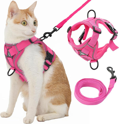 Cat Harness and Leash, Reflective Cat Harness Escape Proof for Walking, Adjustable Kitten Harness and Leash Set, 4 Buckles Easy Control Breathable Cat Vest Harness for All Types of Cats - Image 11
