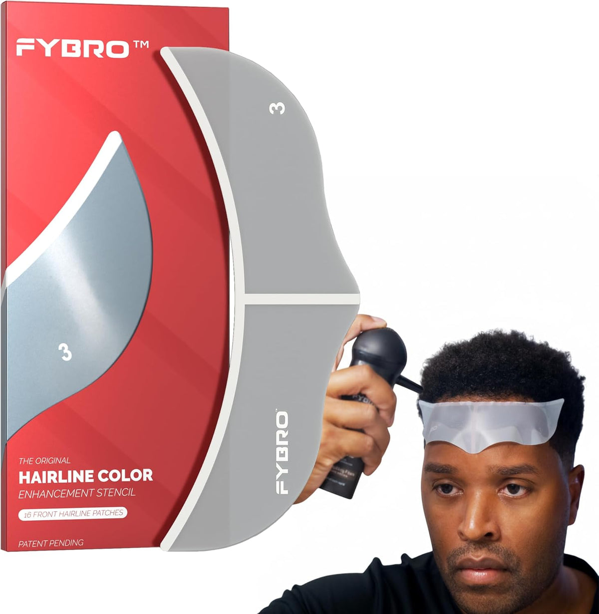 FyBro hairline enhancement stencil front packaging view