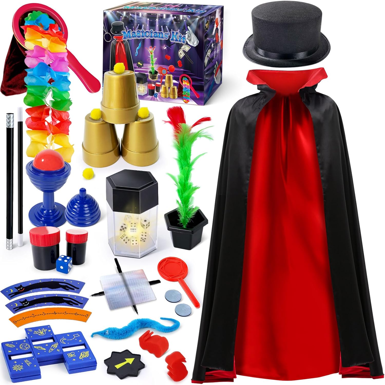 Patifeed kids magic kit with magician costume front view