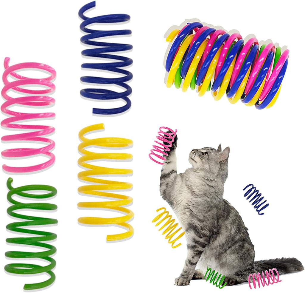 Cat Toys for Indoor Cats, 34 Packs Interactive Cat Toy Set with Colorful Springs Toys, Mouse Toy, Catnip Ropes, Balls, Bells, and Sisal Ball for Kitten Toys - Image 11