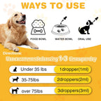 Premium USA imported pet wellness liquid supplement packaging