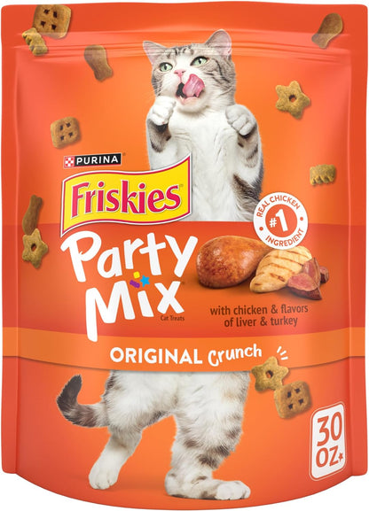 Purina Friskies Cat Treats, Party Mix Original Crunch - 20 oz. Pouch - Image 14