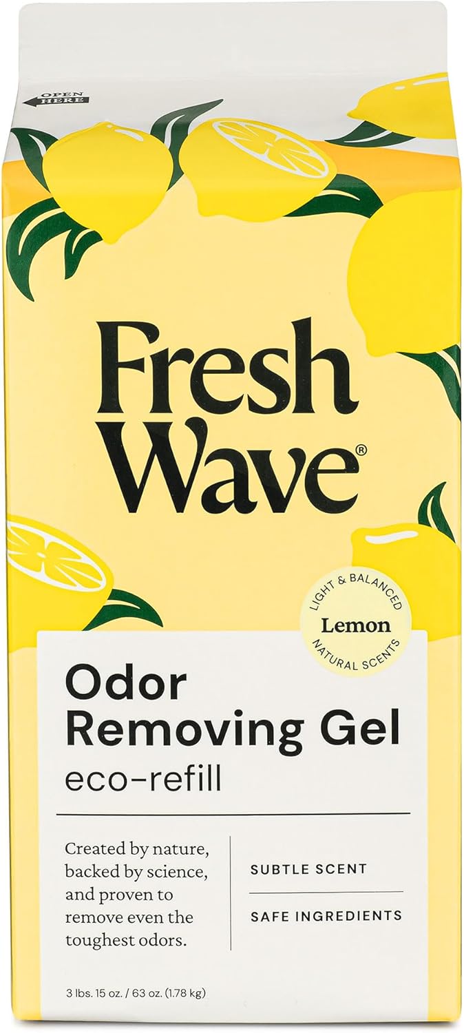 Fresh Wave Odor Removing Gel Eco-Refill, 63 oz. Lavender Scent | 2 Empty Refillable Glass Jars | 2 Room Set - Image 11
