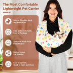 Hands-Free Cat Sling Carrier, Ultra-Soft Polar Fleece Pet Sling for Small Dogs & Cats 3-14 lbs, Machine Washable for Indoor Snuggling & Outdoor Use (Medium, Daisy) - Image 2