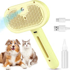 Pet Steam Brush for Indoor Cats & Dogs, Self Cleaning Cat Brush for Shedding & Grooming Supplies, Anti-Static & Anti-Flying Hair Water Mist Spray Hair Removal Comb for Long & Short Haired Animals - Image 12