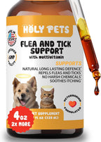 HolyPets natural tick support dropper bottle for multi pet home