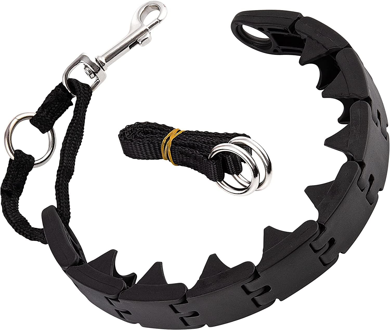 RamPro weatherproof training collar studio lifestyle layout ideal for large canine obedience management.