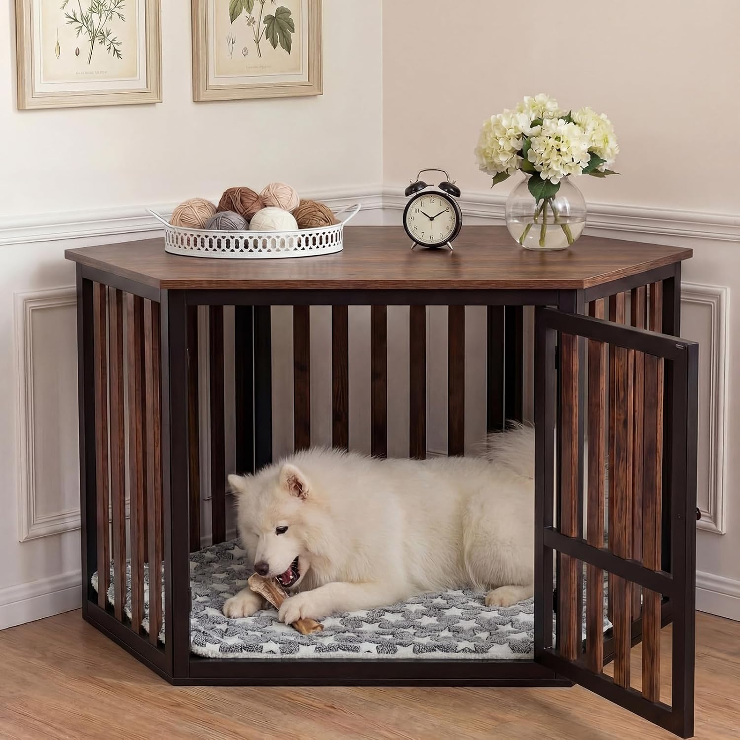 Fanfanwin crate mat used as a portable travel pet bed