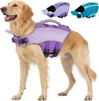 Kuoser Dog Life Jacket, Anti-Choke Head Support Float Dog Life Vest for Swimming Boating, Reflective Pet Swim Suit with Rescue Handle & D-Ring & Chin Float for Dulldog Dachshund, Purple XS - Image 12