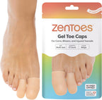 ZenToes Gel Toe Cap and Protector variety pack front view for foot pain relief