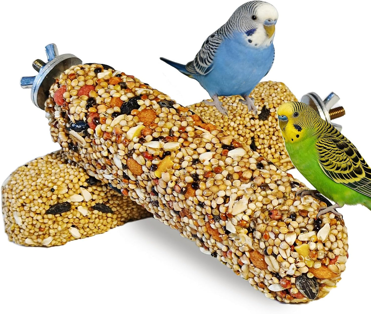 2PCS Parakeet Treat,Natural Parrots Treat Sticks,Vegetable & Grain Flavor Crunch Sticks,Bird Treats for Cockatiel Budgies Lovebirds Canary Conure Finches - Image 10