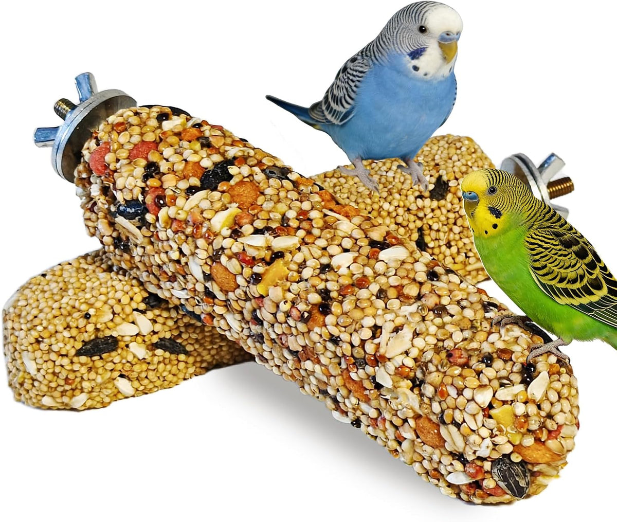 2PCS Parakeet Treat,Natural Parrots Treat Sticks,Vegetable & Grain Flavor Crunch Sticks,Bird Treats for Cockatiel Budgies Lovebirds Canary Conure Finches - Image 10