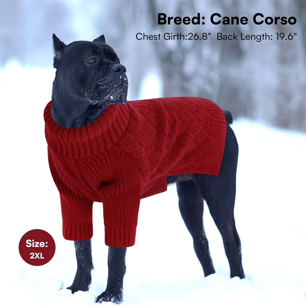 SUNFURA small dog winter clothes in red color layout view