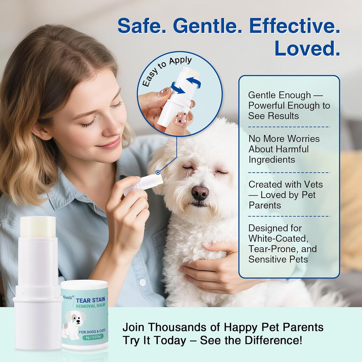 Premium imported pet grooming tear stain treatment stick