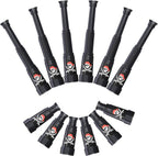 Gejoy plastic pirate telescope bulk pack front view showing the 12 piece collection with skull and crossbones design.