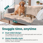 Waterproof velvet underside of Furhaven pet throw blanket