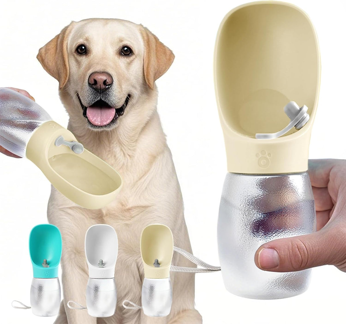 Kalimdor Dog Water Bottle,Leak Proof Portable Puppy Water Dispenser with Drinking Feeder, Dog Walking Accessories for Pets Outdoor Walking, Hiking, Travel, Food Grade Plastic - Image 11