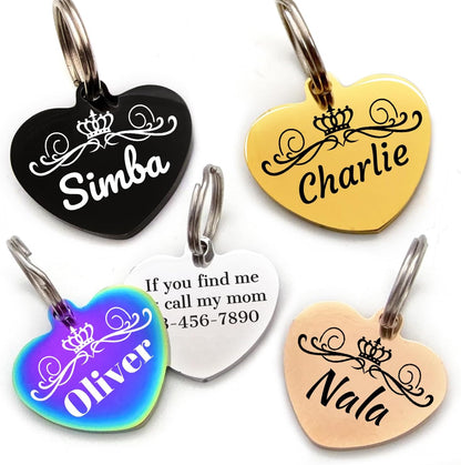 Personalized Dog Tags, Stainless Steel Pet Tags Personalized Cat, Collar Charm Engraved on Both Sides, up to 4 Lines of Custom Text, Multiple Patterns Colors Size Options (Flower, Small) - Image 9