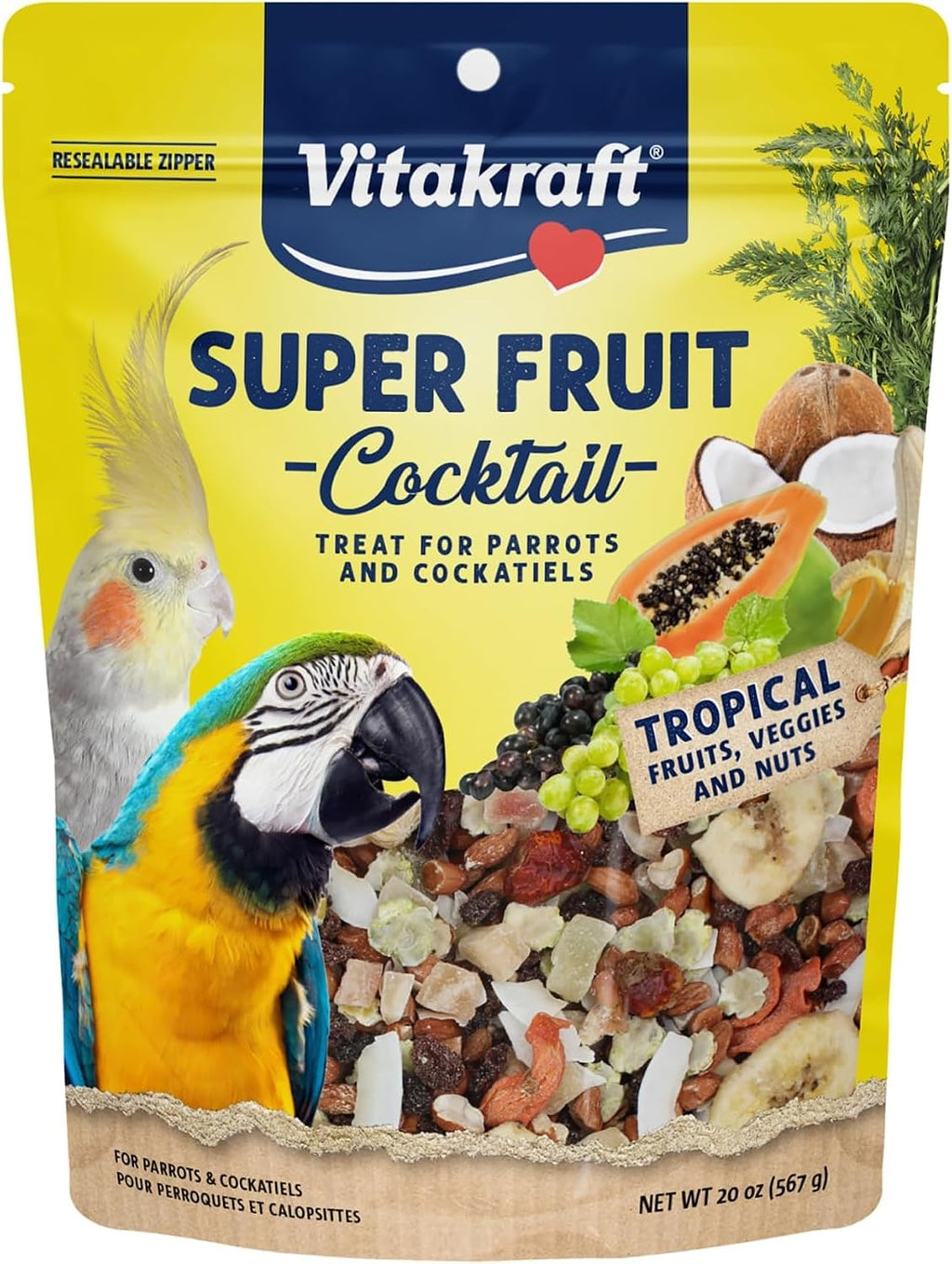 Vitakraft Super Fruit Cocktail Parrot and Cockatiel Treat 20 oz. - Image 11