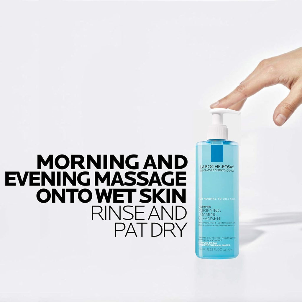 La Roche-Posay Toleriane Purifying Foaming Facial Cleanser 13.52oz (2 Pack) - Image 9