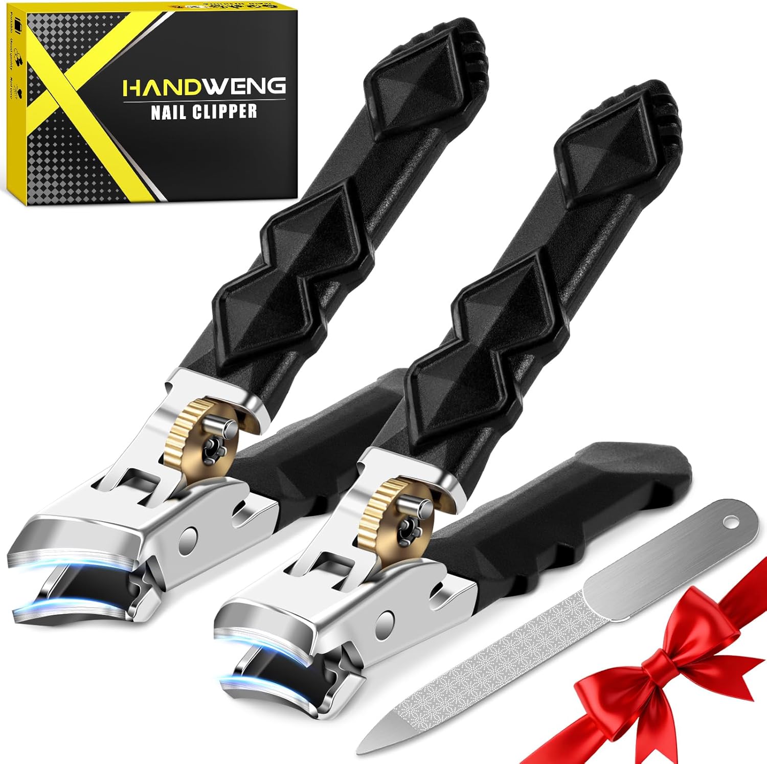 HTIKH heavy duty toenail clippers front view for thick nails