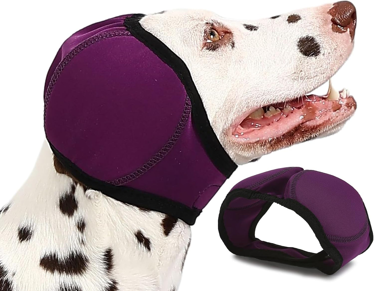 Dog Ear Muffs Wrap for Hematoma, Bathing, Drying, Swimming & Noise Anxiety Relief- Elastic Waterproof Ear Protection with Calming Hoodie Design for Grooming - Image 12
