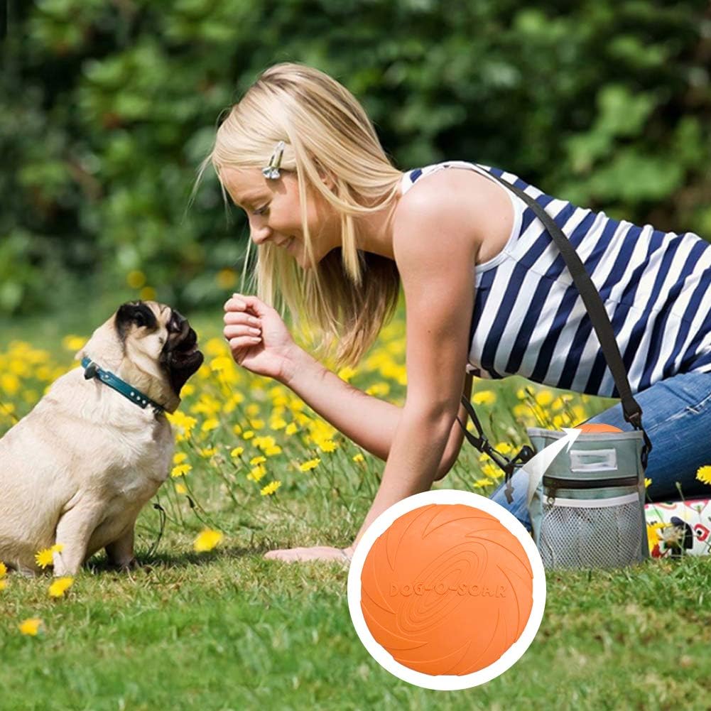 Dog catching Pasking flying disc in mid air