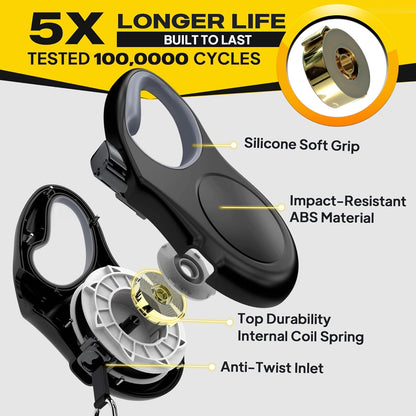 Fida retractable leash rustproof swivel hook