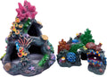 Tfwadmx aquarium coral decoration front view of mountain cave and reef ornament
