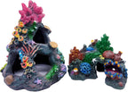 Tfwadmx aquarium coral decoration front view of mountain cave and reef ornament