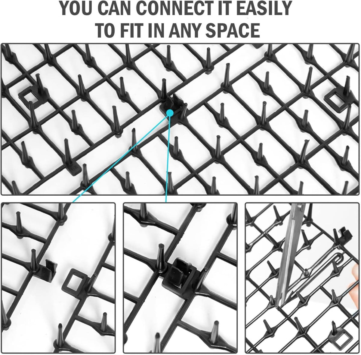 Interlocking mechanism of Pomeat cat deterrent mats