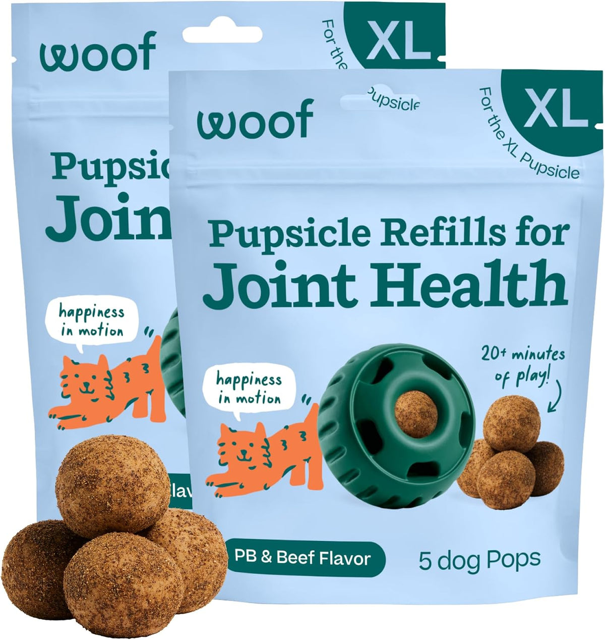 WOOF Pupsicle Refill Pops for All-in-1 Health - Long-Lasting Multivitamin Refills for The Pupsicle Toy - with Vitamins A, B, D, Iron, Magnesium, and Fiber - Large Pops - 7 Count - Image 12