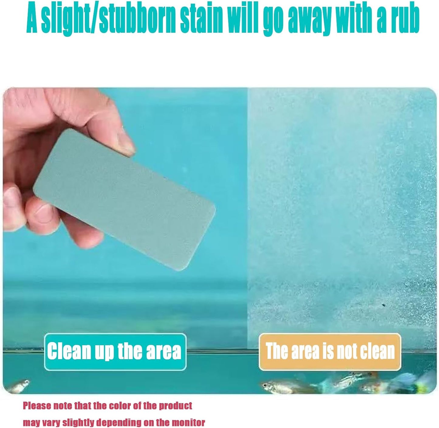 Ultra thin glass aquarium scrubber sponge measuring zero point fifty one inches