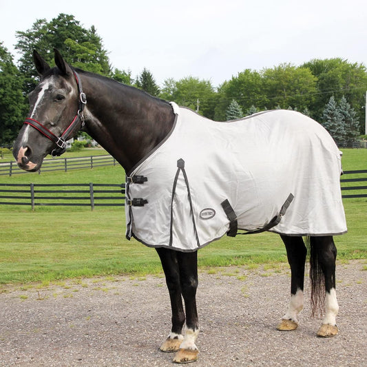 Country Pride Mesh Fly Sheet 84 inch front view on horse