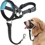 Barkless dog head collar front view for large dogs
