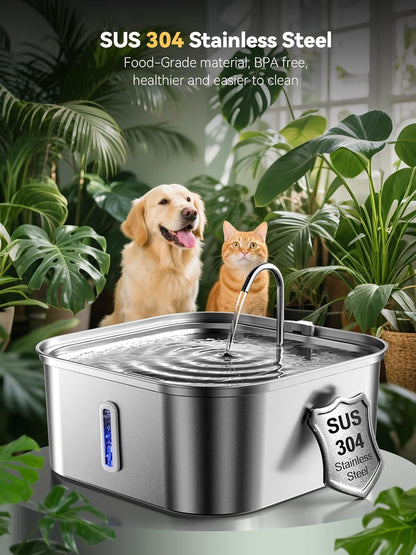 Top angle of wide drinking tray for large dog breeds
