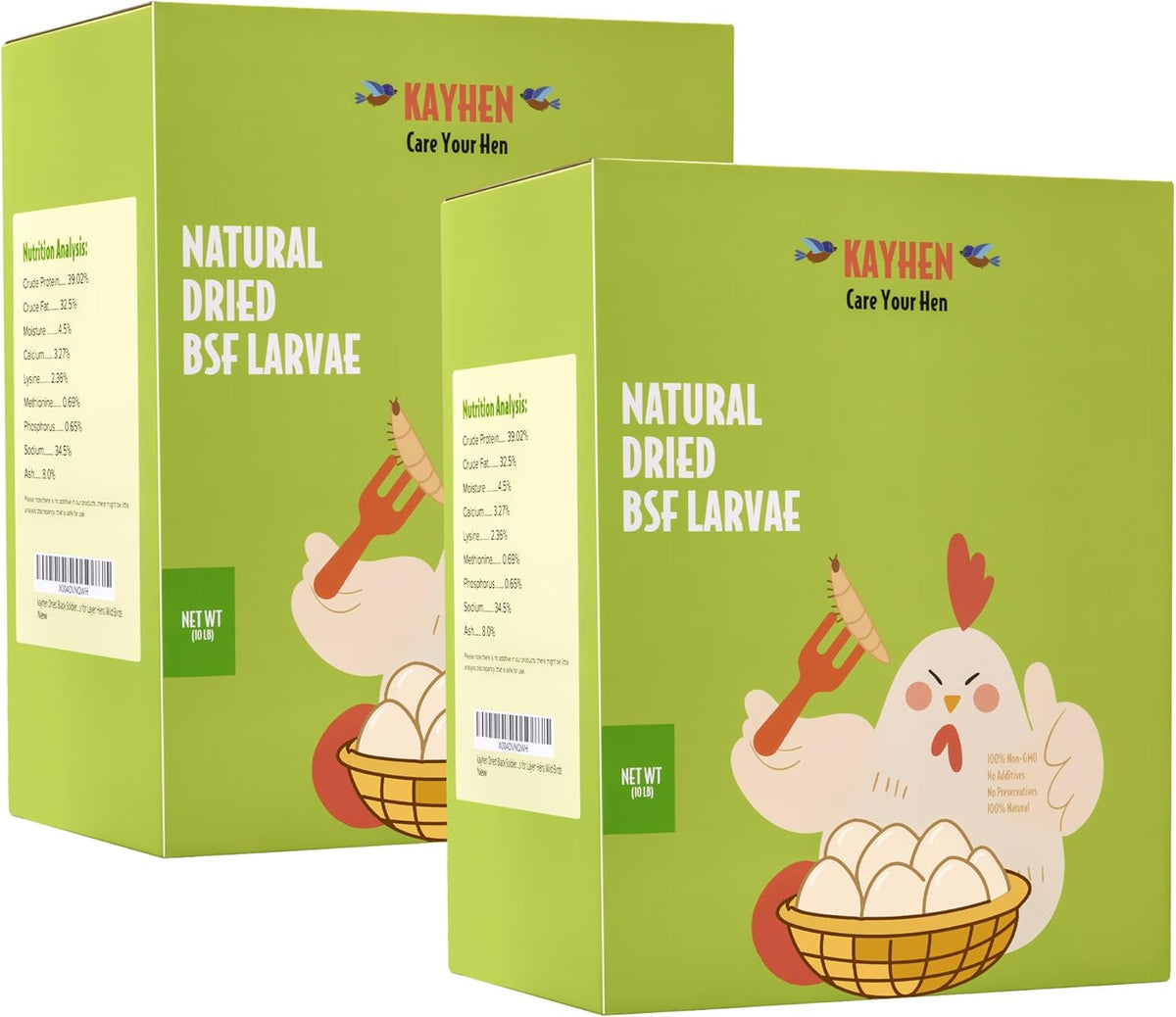 Bulk 10 pound package of Kayhen sustainable chicken feed