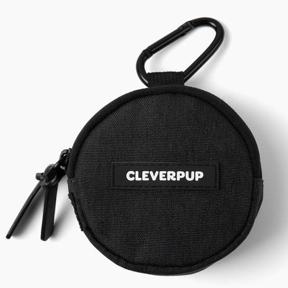 Cleverpup dog training bag showing dual insulated zippered pockets open